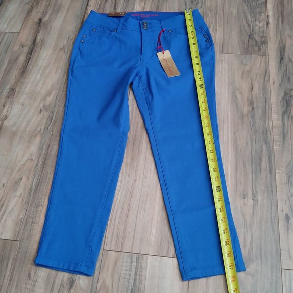 SABRINA LAUREN Ankle Stretch Pant Color Blue Size p10 - Picture 13 of 13